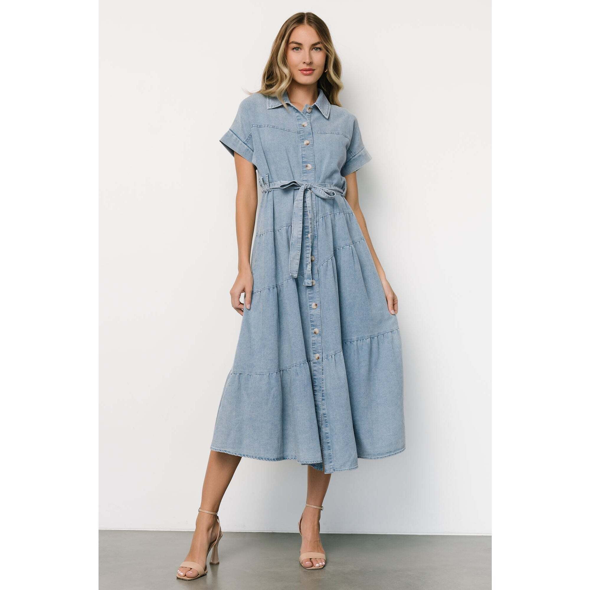 Baltic Born Logan Button Up Dress | Denim Size Large